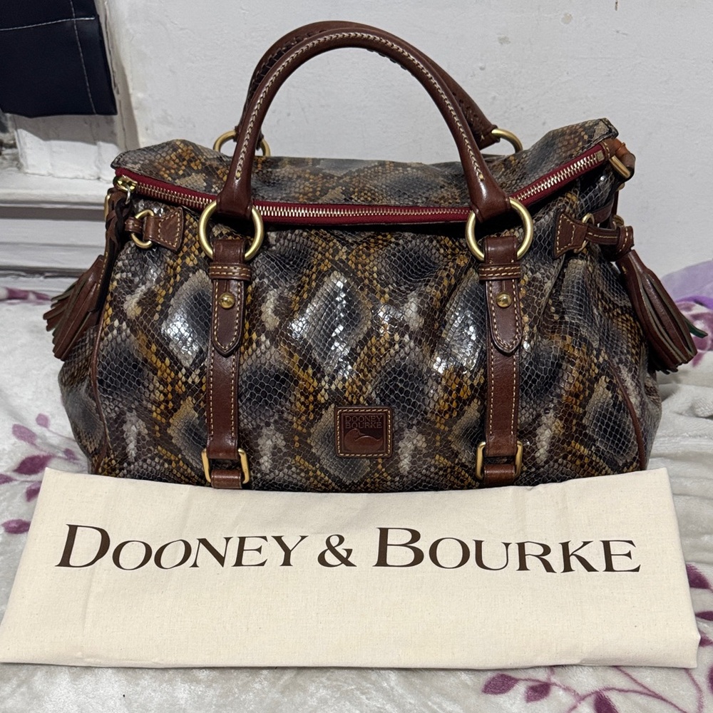 Dooney & Bourke Florentine Python embossed satchel - image 1